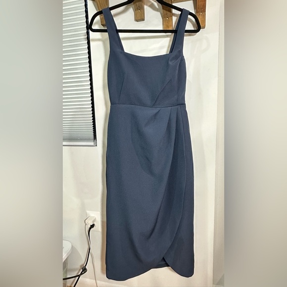 NWT Keepsake Sidney Midnight Navy Blue Midi Dress XS - Picture 3 of 13